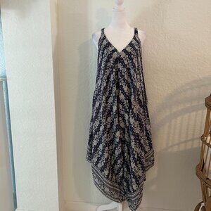 Japna Navy Blue & White Floral Harem Jump Suit